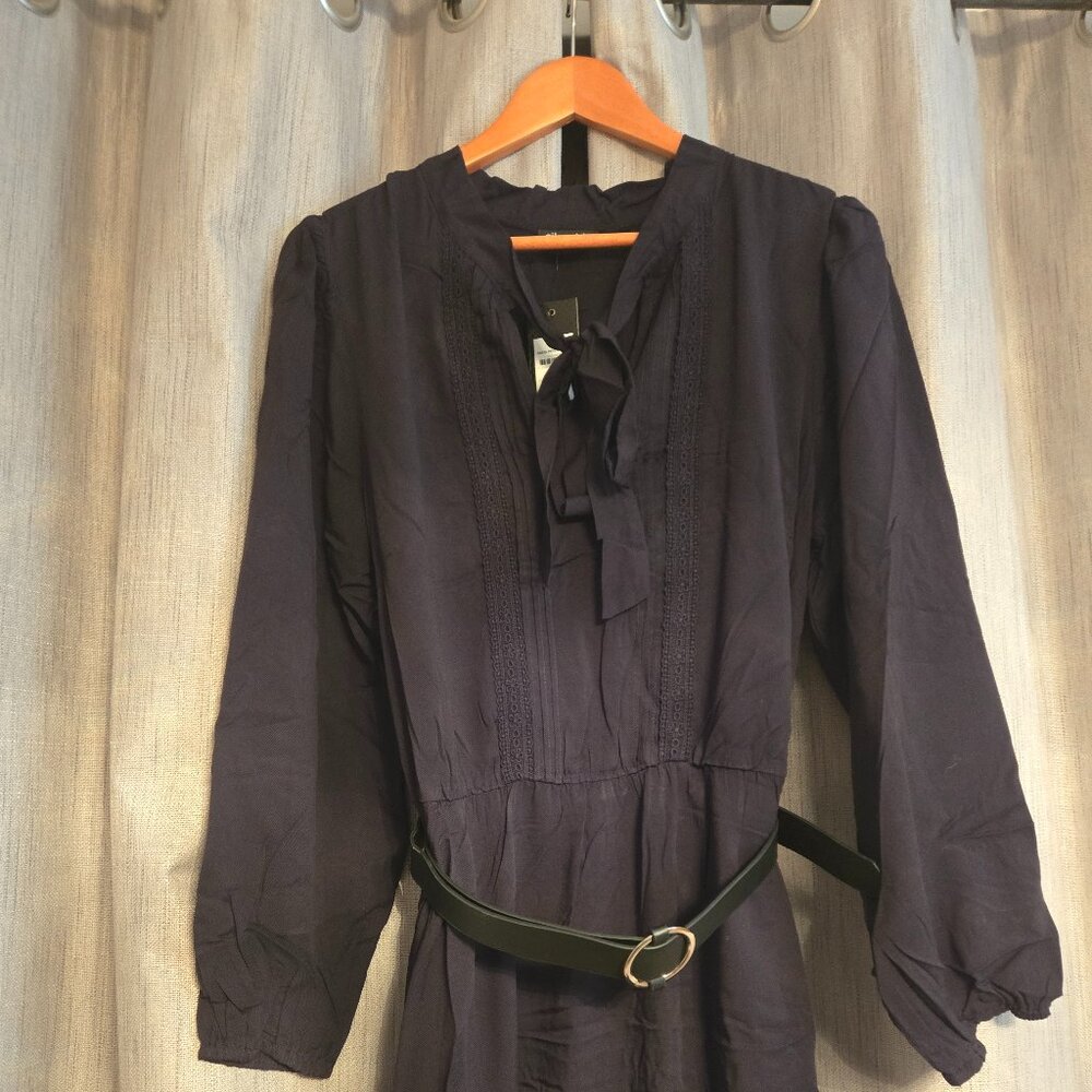 City Chic M/18 Black Precious Tie Dress